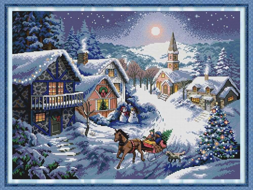Dusk in the snow